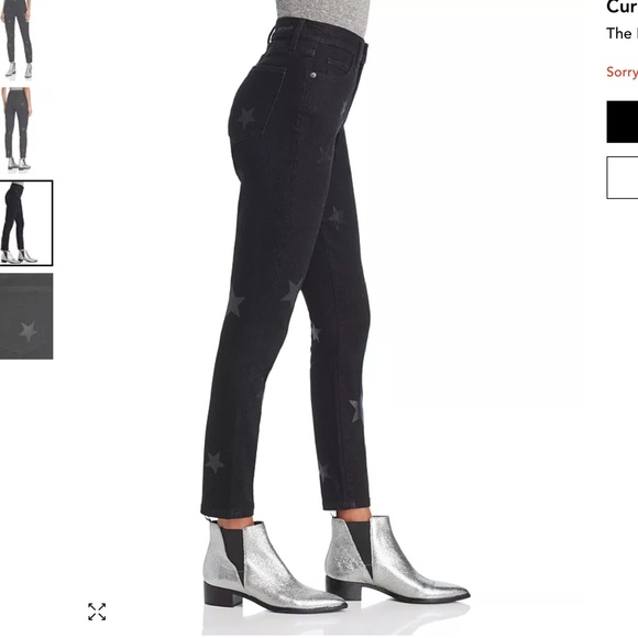 Current Elliot High-Rise Stiletto Skinny Jeans with Stars - Picture 2 of 12